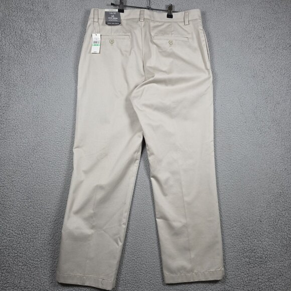Van Heusen Pants Mens Size 34x30 Clay Classic Fit Chino Cotton Twill Flat Front - Picture 5 of 12